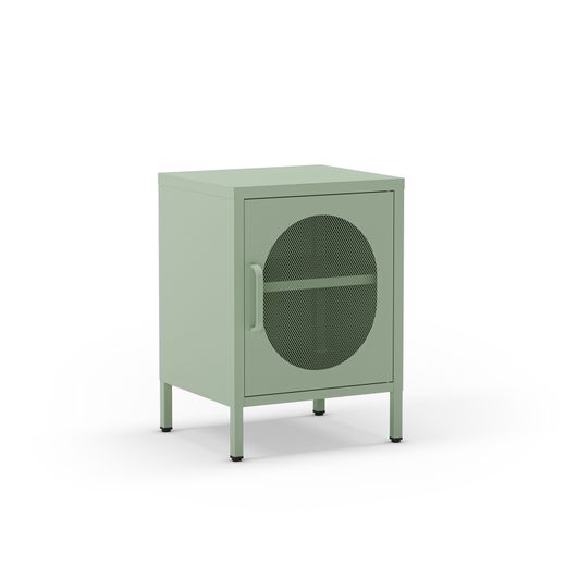 Mesita de noche de metal en verde menta, 40 x 35 x 60 cm | Diora