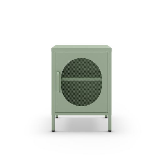 Table de chevet en métal vert menthe, 40 x 35 x 60 cm | Diora