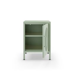 Table de chevet en métal vert menthe, 40 x 35 x 60 cm | Diora