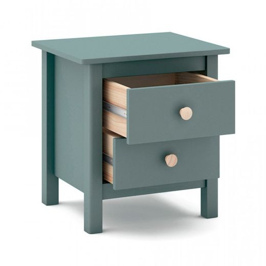 Green pine bedside table, 46 x 35 x 49.5 cm | Max