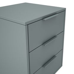 Pine nightstand in green and natural color, 40 x 35 x 65.5 cm | Pisco