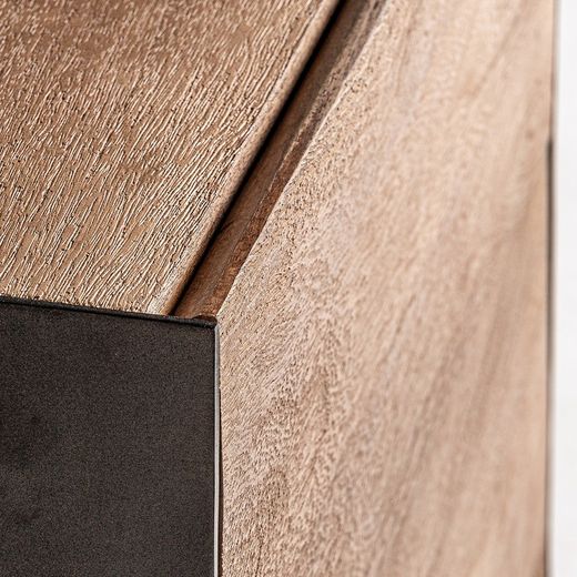 Killeany Couchtisch aus natürlichem Mangoholz, 56 x 40 x 56 cm