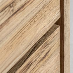 Table basse Lux en bois de teck naturel recyclé, 55 x 45 x 60 cm