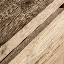 Table basse Lux en bois de teck naturel recyclé, 55 x 45 x 60 cm