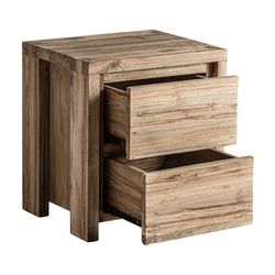 Table basse Lux en bois de teck naturel recyclé, 55 x 45 x 60 cm