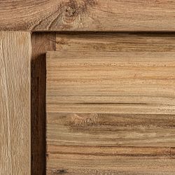 Table basse Lux en bois de teck naturel recyclé, 55 x 45 x 60 cm