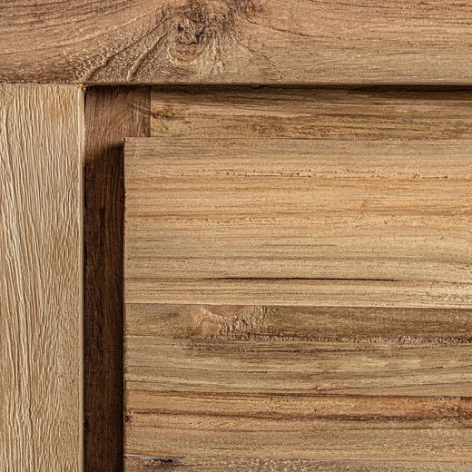 Table basse Lux en bois de teck naturel recyclé, 55 x 45 x 60 cm