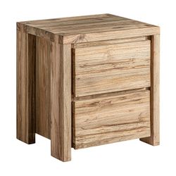 Table basse Lux en bois de teck naturel recyclé, 55 x 45 x 60 cm