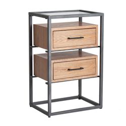 Mesita Tyler de madera de abeto, 45x33x73 cm