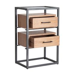 Mesita Tyler de madera de abeto, 45x33x73 cm