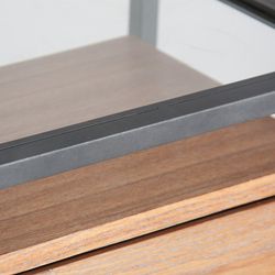 Mesita Tyler de madera de abeto, 45x33x73 cm