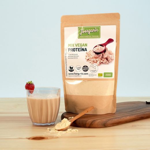 ECO vegan protein mix with peas, rice and hemp, 200 gr