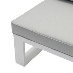 Garden sofa set made of aluminum and olefin fabric in white and gray | Nyland