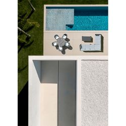 Aluminum and olefin garden sofa set in anthracite and gray | Nyland