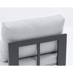 Aluminum and olefin garden sofa set in anthracite and gray | Nyland