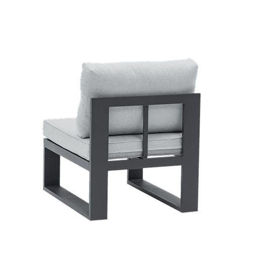 Conjunto de sofá para jardín de aluminio y olefina en antracita y gris | Nyland