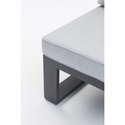 Aluminum and olefin garden sofa set in anthracite and gray | Nyland