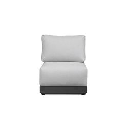 Garden sofa set in aluminum and olefin in anthracite and medium gray | Onix