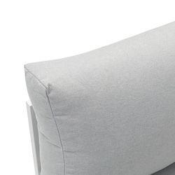 Garden sofa set made of aluminum and olefin fabric in white and gray | Nyland