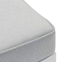 Garden sofa set made of aluminum and olefin fabric in white and gray | Nyland