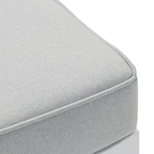 Garden sofa set made of aluminum and olefin fabric in white and gray | Nyland