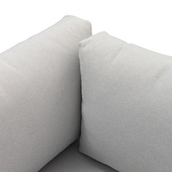 Garden sofa set made of aluminum and olefin fabric in white and gray | Nyland