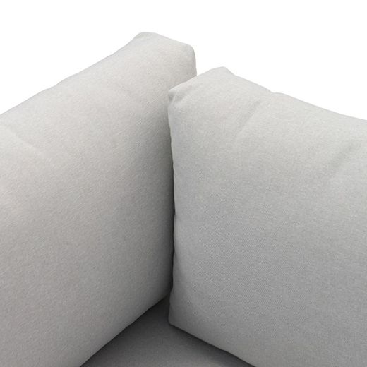 Garden sofa set made of aluminum and olefin fabric in white and gray | Nyland