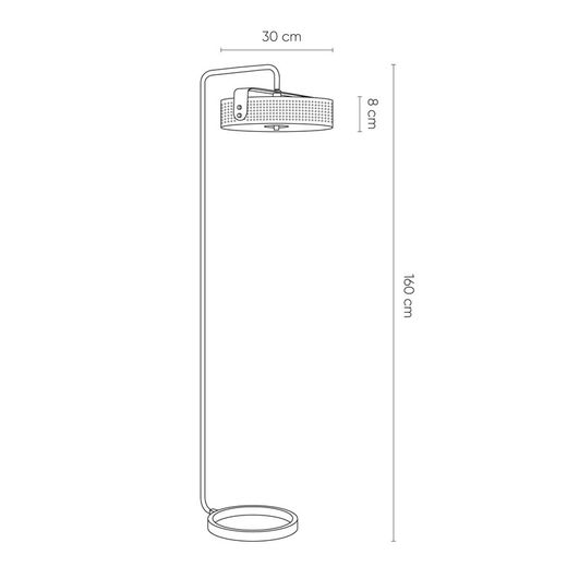 MOHICA Azul - Metal floor lamp, Ø 50 x H 150 cm