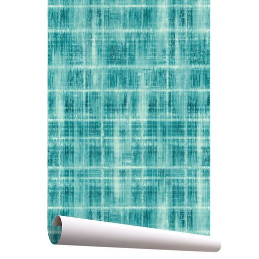 MOREAU-Niebieska tapeta w kratkę, 1005x53 cm