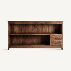 Mostrador de madera en marrón, 206 x 55 x 108 cm | Agen