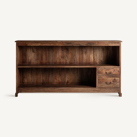 Mostrador de madera en marrón, 206 x 55 x 108 cm | Agen