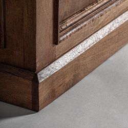 Mostrador de madera en marrón, 206 x 55 x 108 cm | Agen