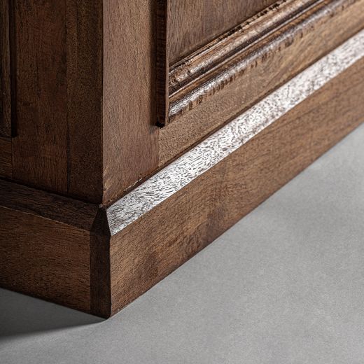 Mostrador de madera en marrón, 206 x 55 x 108 cm | Agen