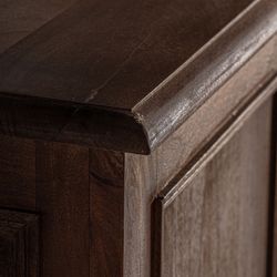 Mostrador de madera en marrón, 206 x 55 x 108 cm | Agen