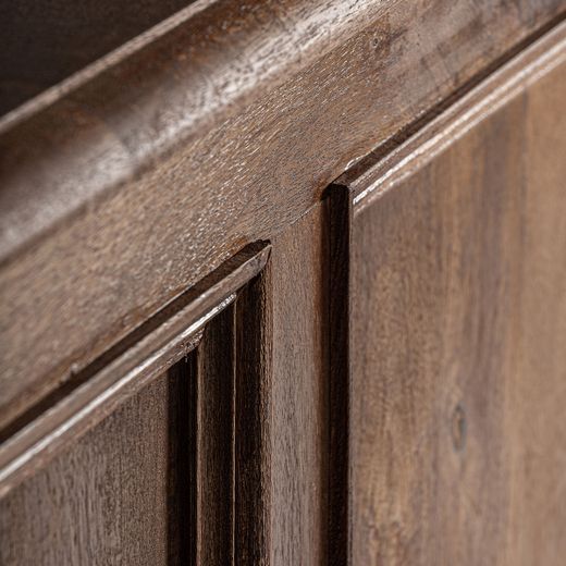 Mostrador de madera en marrón, 206 x 55 x 108 cm | Agen