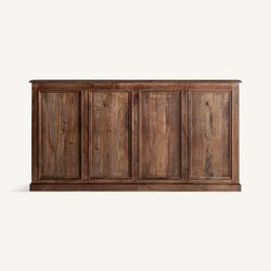 Mostrador de madera en marrón, 206 x 55 x 108 cm | Agen