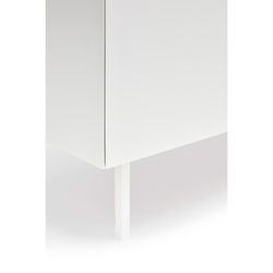 Wijnrek bijmeubel van hout in de kleur wit en eiken, 95 x 40 x 120 cm | Rand