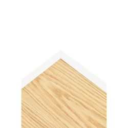 Wijnrek bijmeubel van hout in de kleur wit en eiken, 95 x 40 x 120 cm | Rand