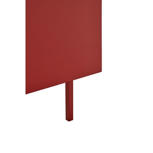 Weinregal-Beistellmöbel aus Holz in Burgunderrot und Eichenfarbe, 95 x 40 x 120 cm | Rand