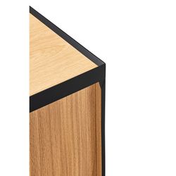 Wooden wine rack in black and oak, 95 x 40 x 120 cm | Arista