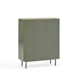 Wooden wine rack in light green and oak, 95 x 40 x 120 cm | Arista