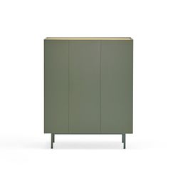 Wooden wine rack in light green and oak, 95 x 40 x 120 cm | Arista