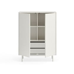 Mueble auxiliar de madera en blanco, 97 x 45 x 130 cm | Sierra