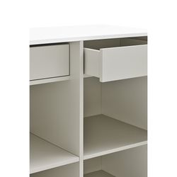 Wit en crèmekleurig houten dressoir, 92 x 46 x 120 cm | Dorisch