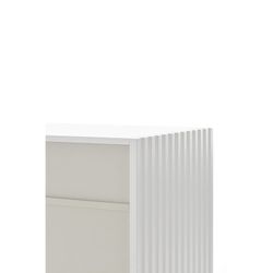 Wit en crèmekleurig houten dressoir, 92 x 46 x 120 cm | Dorisch