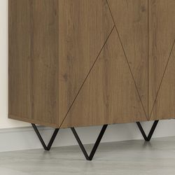Houten bijzetmeubel in walnootkleur, 90 x 41,8 x 125 cm | Connie