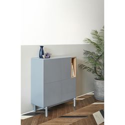 Pearl grey wooden sideboard, 100 x 40 x 120 cm | Corvo