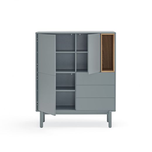 Pearl grey wooden sideboard, 100 x 40 x 120 cm | Corvo