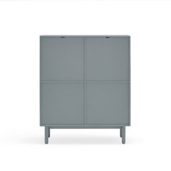 Pearl grey wooden sideboard, 100 x 40 x 120 cm | Corvo