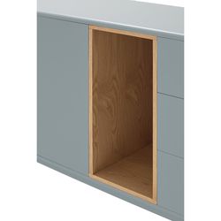 Pearl grey wooden sideboard, 100 x 40 x 120 cm | Corvo